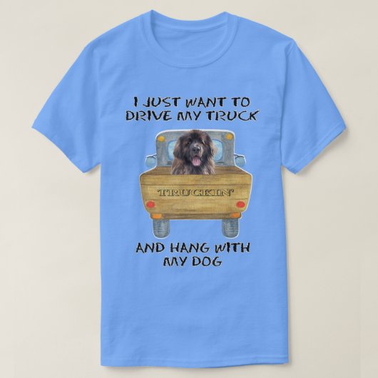 Truck Driving Dog Leonberger T-shirt (Design voorkant)