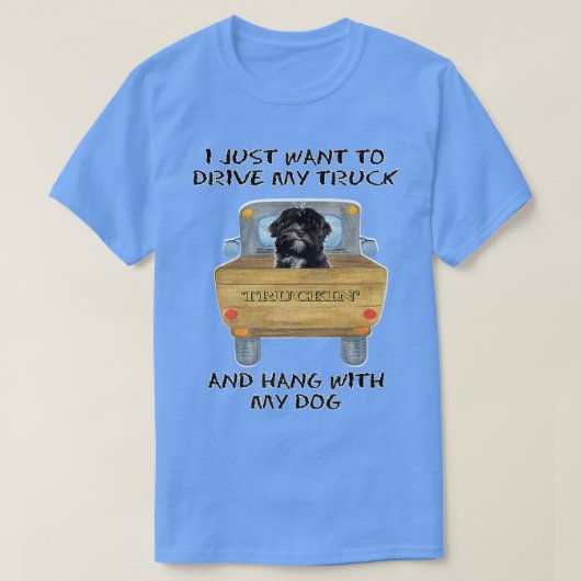 Truck Driving Dog Lhasa Apso2804 T-shirt (Design voorkant)
