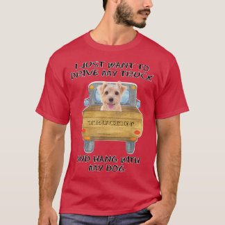 Truck Driving Dog Norfolk Terrier  T-shirt