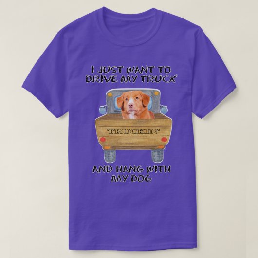 Truck Driving Dog Nova Scotia Duck Tolling Retriev T-shirt (Design voorkant)