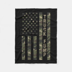Truck Fump Verenigde Staten Distressed Camo W Us Fleece Deken