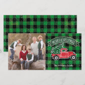  Truck Green Buffalo Plays Foto Feestdagenkaart (Voorkant / Achterkant)