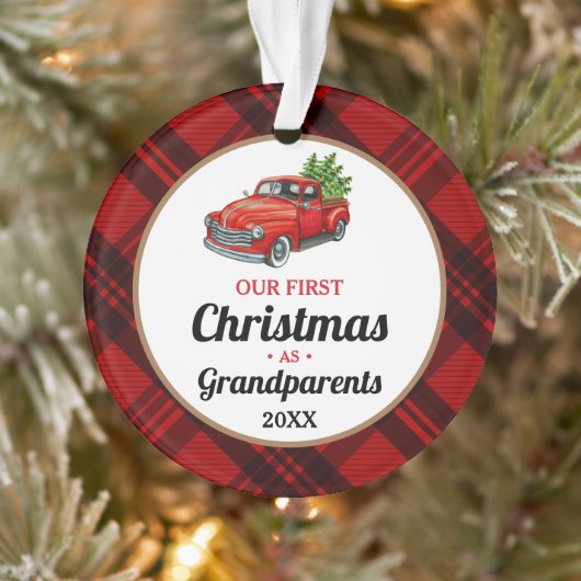 Truck Grootouders Eerste Kerstmis Ornament (Boom)