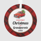 Truck Grootouders Eerste Kerstmis Ornament (achterkant)
