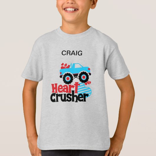 "TRUCK HEART CRUSHER" T-SHIRT PERSONALISEERD (Voorkant)