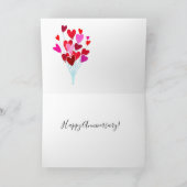 Truck Hearts Voeg namen Happy Jubileum Kaart (Binnen)