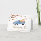  Truck Herfst Baby shower Dank u Bedankkaart (Voorkant)