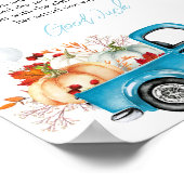 Truck Hoe groot is haar buik Baby shower spel Post Poster (Hoek)