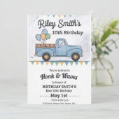  Truck Honk & Wave verjaardagsparade Invitati Kaart (Staand voorkant)