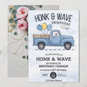  Truck Honk & Wave verjaardagsparade Invitati Kaart (Voorkant / Achterkant)