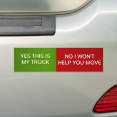 Truck Humor Bumpersticker (Op auto)