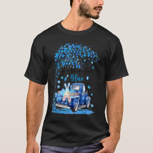 Truck in april we wear blue autism awareness t-shirt (Voorkant)