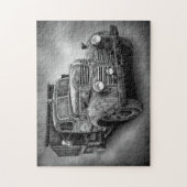 TRUCK IN ZWARTE EN WITTE LEGPUZZEL (Verticaal)