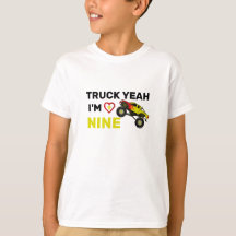 Truck Ja, ik ben Nine Birthday t-shirt, 9th Birthd