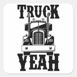 Truck Ja Vierkante Sticker