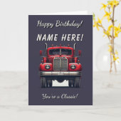  Truck Je bent een klassieke verjaardag Kaart (Gele Bloem)