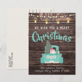 Truck Kerst Briefkaart Rustiek Hout (Voorkant / Achterkant)