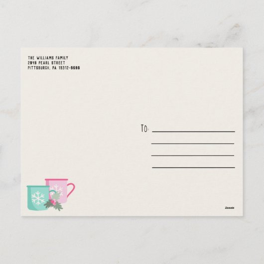  Truck Kerst Briefkaart Rustiek Hout (Achterkant)