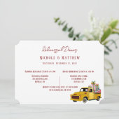  Truck Kerst repetitie Diner Kaart (Staand voorkant)