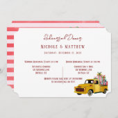  Truck Kerst repetitie Diner Kaart (Voorkant / Achterkant)