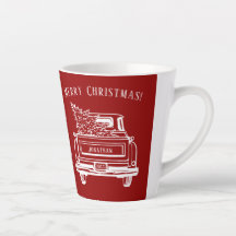  Truck Kerstboom Naam Rood