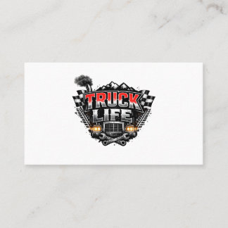 Truck Life Grunge Vervuild Chrome Rood Trucker Pet Visitekaartje