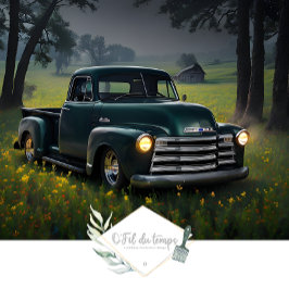  Truck Meadows en Barn Decoupage Tissuepapier