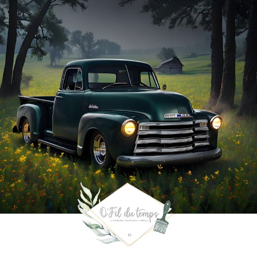 Truck Meadows en Barn Decoupage Tissuepapier
