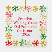  truck met kerstboom gepersonaliseerd keramisch ornament (Achterkant)