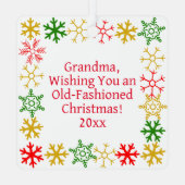 truck met kerstboom gepersonaliseerd metalen ornament (Achterkant)