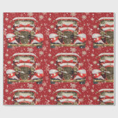  truck met kerstdecor cadeaupapier (Vlak)