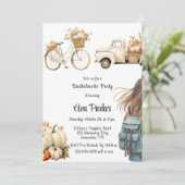  Truck met Pompoenen Bachelorette Party Kaart (Staand voorkant)