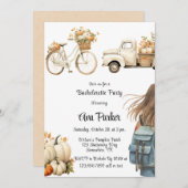  Truck met Pompoenen Bachelorette Party Kaart (Voorkant / Achterkant)