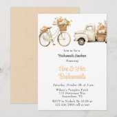  truck met pompoenen bruidsmeisjes lunch kaart (Voorkant / Achterkant)