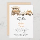  Truck met Pompoenen Brunch & Bubbly Kaart (Voorkant / Achterkant)