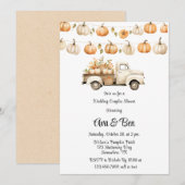  Truck met Pompoenen Wedding Couples Douche Kaart (Voorkant / Achterkant)