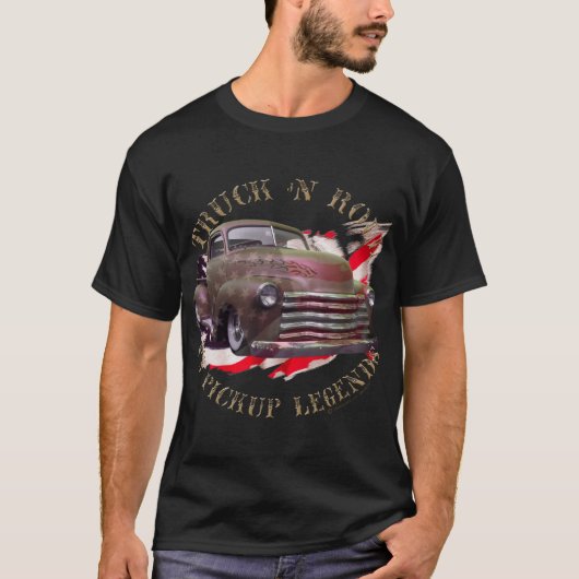 Truck n Roll 50-ties CHevy pickup truck T-shirt (Voorkant)