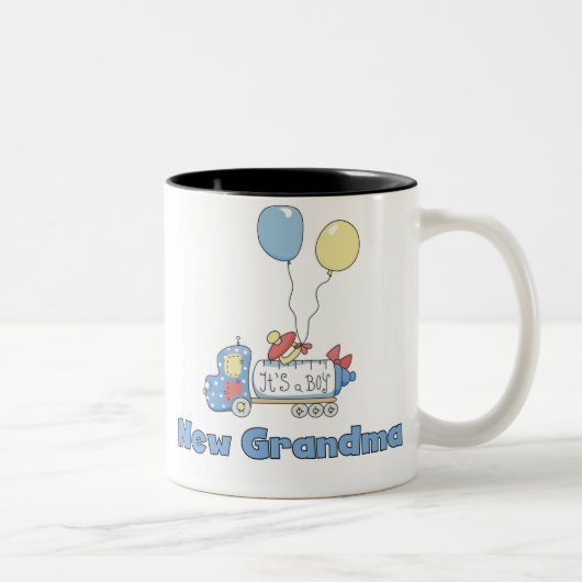 Truck New Grandma Baby Boy Tweekleurige Koffiemok (Rechts)