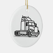 Truck Outline Keramisch Ornament (Rechts)
