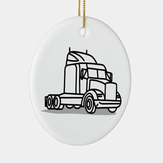 Truck Outline Keramisch Ornament (Rechts)