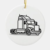 Truck Outline Keramisch Ornament (Voorkant)