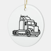 Truck Outline Keramisch Ornament (Links)