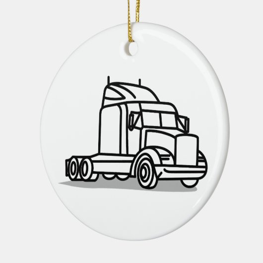 Truck Outline Keramisch Ornament (Links)