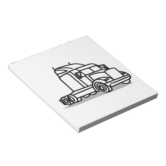 Truck Outline Notitieblok (Schuin)