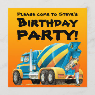 Truck Party Kinder Custom Concrete mixer Kaart