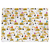 Truck Party Patroon voor graafmachine-constructie Groot Cadeauzakje (Voorkant)