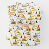 Truck Party Patroon voor graafmachine-constructie Inpakpapier Vel (In situ)