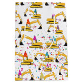 Truck Party Patroon voor graafmachine-constructie Medium Cadeauzakje (Voorkant)