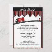 Truck Party Red & Black (Housewarming Moving Truck Kaart (Voorkant)