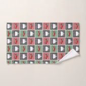 Truck Pattern (Cute Red en Green Kerstmis) Bad Handdoek (Handdoek)